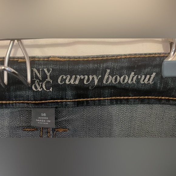NY & Co  size 14 petite dark wash boot cut jeans - Picture 5 of 6